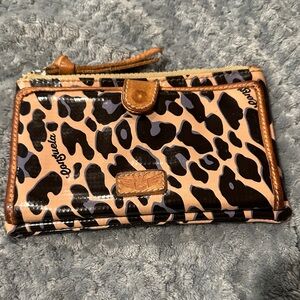 Consuela Leopard Print Wallet with Brown Accents